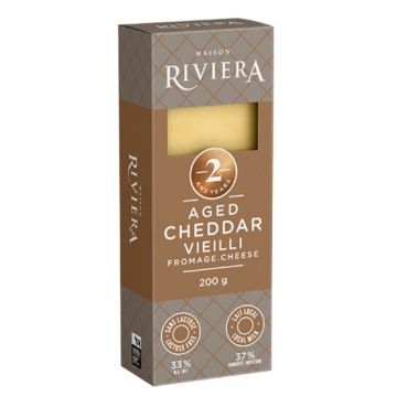 Cheddar vieilli 2 ans sans lactose 33%