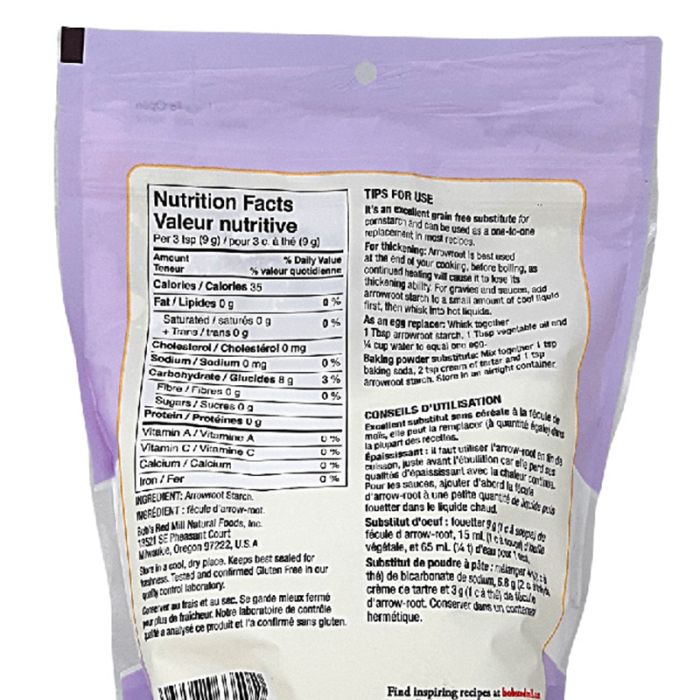 Gluten free Arrow Root Flour Starch