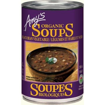 Soupe biologique Légumes et haricots noirs