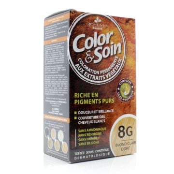 Coloration pour cheveux - Blond clair doré 8G