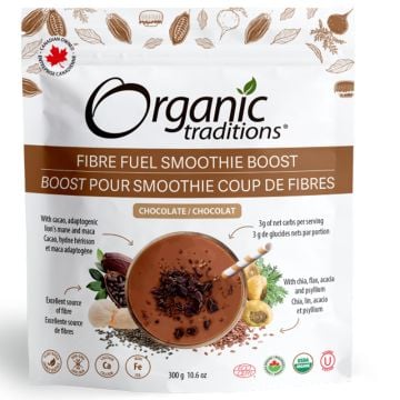 Coup de fibres chocolat pour smoothie biologique