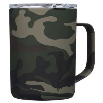 Tasse à café isolante 16oz - Camouflage boisé