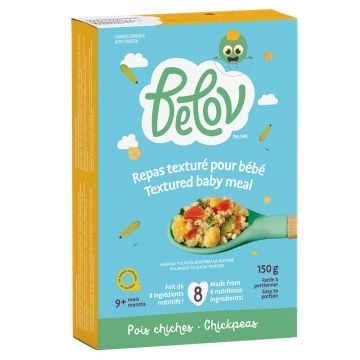 Repas texturé pour bébé - Pois chiches 9 mois+