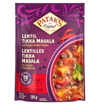 Lentilles - Tikka masala à la citrouille et aux poivrons