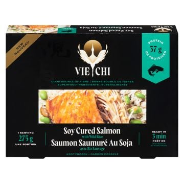 Saumon - Saumuré au soja avec riz sauvage