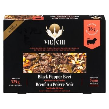 Boeuf - Poivre noir avec nouilles riz bruns