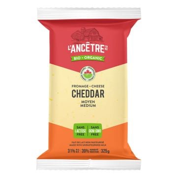 Cheddar moyen biologique sans lactose 31% 