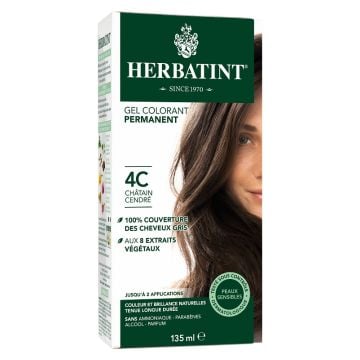 Gel colorant permanent - 4C Châtain cendré