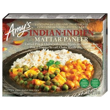  Mattar Paneer avec riz et  chana masala