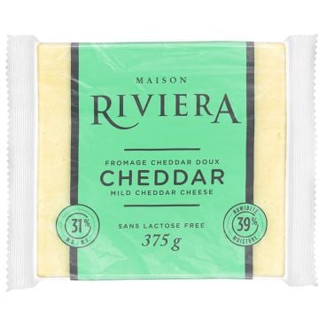 Cheddar doux sans lactose 31% 