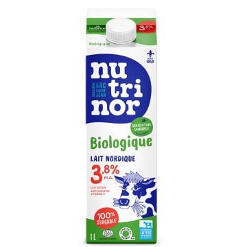 Lait nordique 3,8% biologique