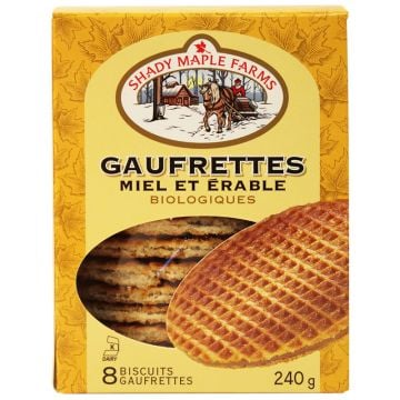 Gaufrettes - Miel et érable biologique