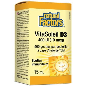 Vitamine D3 VitaSoleil - 400 UI bouteille