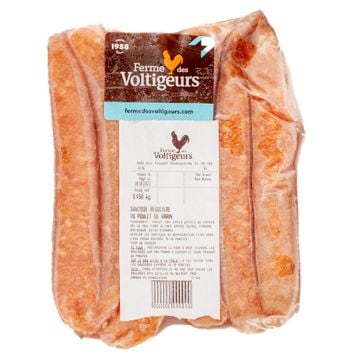 Poulet de grain - Saucisses régulières congelées