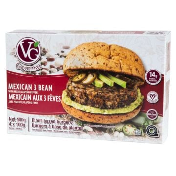 Burgers végétaliens artisan - Mexicain aux 3 fèves