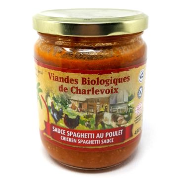 Verrines biologiques - Sauce à spaghetti au poulet