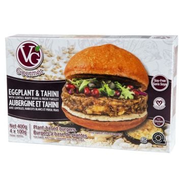 Burger végétalien artisan - Aubergine et tahini