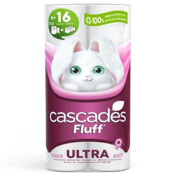 Papier Hygiénique Fluff Ultra (8 rouleaux)