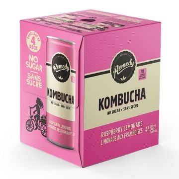 Kombucha biologique - Limonade aux framboises x4