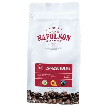 Café moulu biologique équitable espresso italien corsé - 100% Arabica