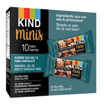 Barres Minis sans gluten - Amandes, sel de mer et chocolat noir