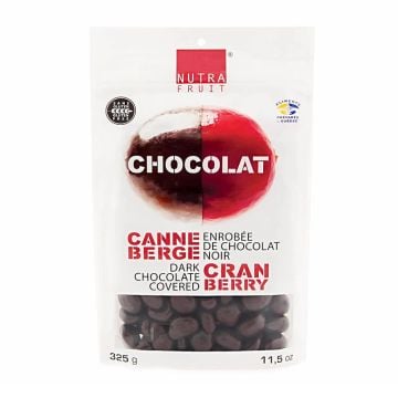 Canneberges enrobées de chocolat noir