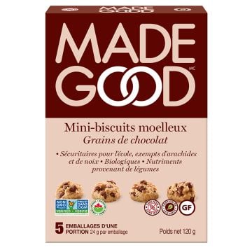 Mini biscuits moelleux biologiques - Grains de chocolat