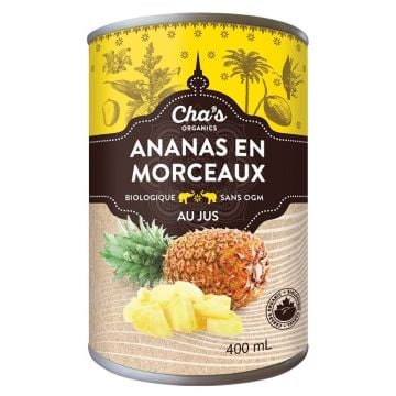 Fruits biologiques en conserve - Ananas en morceaux