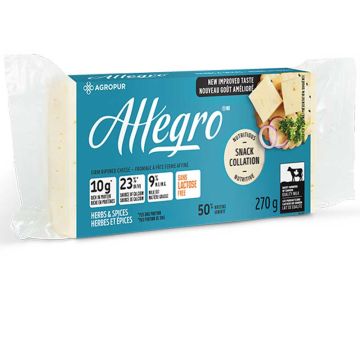 Fromage Allégro sans lactose 9% herbes épices