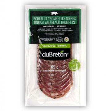 Porc biologique - Saucisson sec Boréal et trompettes noires