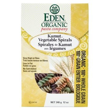 Organic pasta - Kamut vegetable spirals