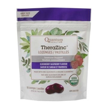 Pastilles TheraZinc biologique - Saveur sureau et framboise