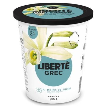 Yogourt Grec - 3% m.g. 35% moins de sucre Vanille